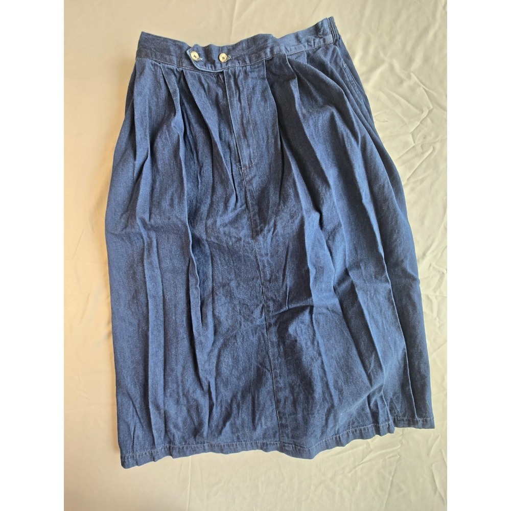 Jeans Maxi Skirt Vintage Lands' End Y2K Bohemian Denim Made in USA Paper Bag